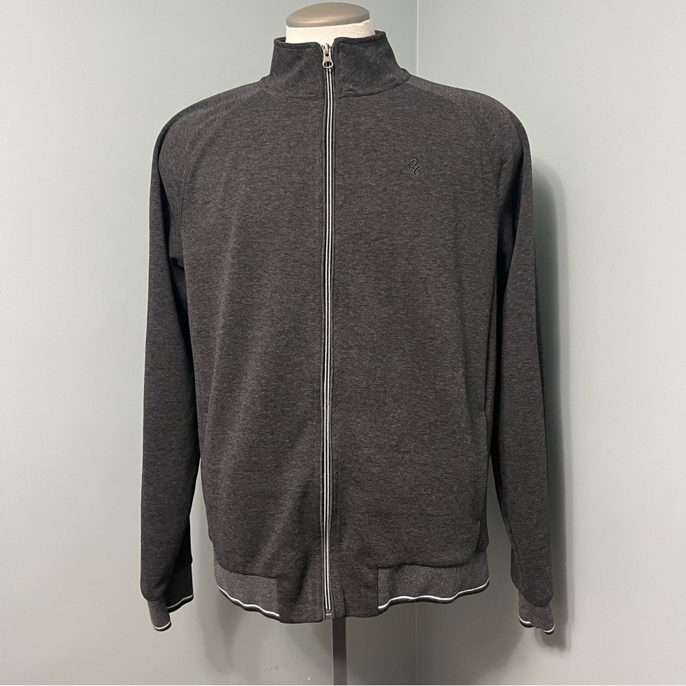 ROBERT GRAHAM full zip Gray Sweater Men’s size XL